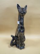 A LARGE ANITA HARRIS EGYPTIAN CAT ,LEOPARD PATTERN,