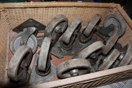 TWELVE TROLLEY WHEELS