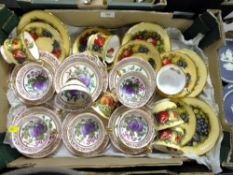 A BOX OF ASHLEY AND QUEENS CHINA TRIOS