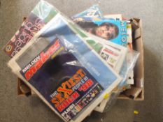 A LARGE COLLECTION OF MUSIC RELATED MAGAZINES ETC TO INCLUDE KERRANG' NME ETC.