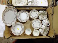 A TRAY OF ANTIQUE AYNSLEY FLORAL CHINA