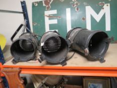 THREE VINTAGE SPOTLIGHTS A/F