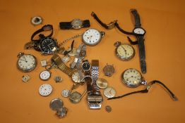 A BAG OF VINTAGE AND ANTIQUE WRISTWATCHES