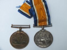 A PAIR OF WWI MEDALS TO N.HEWSON MERCANTILE MARINE
