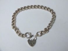 A HEAVY HALLMARKED SILVER BRACELET