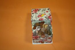 A BOX OF MOSTLY MODERN FOREIGN COINAGE