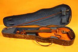 AN ALFRED MORITZ (EXCELSIOR) VIOLIN, with two piece back, interior paper label reading 'Copy of