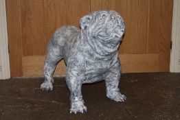 A LARGE RESIN OUTDOOR FIGURE OF A DOG HEIGHT - 73CM