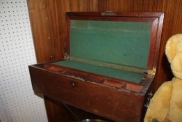 AN ANTIQUE MAHOGANY WRITING SLOPE