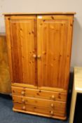 A MODERN HONEY PINE COMBI - WARDROBE H 152 CM, W 86 CM