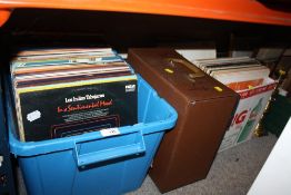 A LARGE QUANTITY OF ASSORTED RECORDS ETC