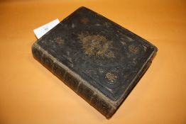 A LARGE VINTAGE BROWNS SELF INTERPRETING FAMILY BIBLE