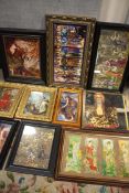 A BOX OF ASSORTED PRINTS TO INCLUDE ART NOUVEAU EXAMPLES