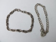 TWO VINTAGE SILVER BRACELETS