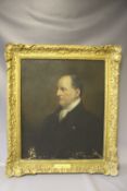(XIX). British school, half length portrait study of Sir Francis Wood Bt, unsigned, oil on canvas,
