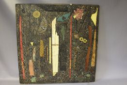 S.R.G. (XX). Abstract composition 'Paradise', signed with initials and dated 2008 verso, collage