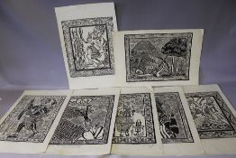 PHILIP FONGOD (XX). A set of seven modernist African tribal figure studies to include 'Going to