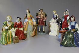 ROYAL DOULTON LIMITED EDITION FIGURINES KING HENRY VIII AND WIVES, modelled by Pauline Parsons, King