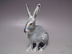 A ROYAL CROWN DERBY COLLECTORS GUILD STARLIGHT HARE PAPERWEIGHT, gold stopper, with box, H 13.5 cm