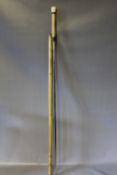 A BAMBOO SWORD STICK, stamped Coulax to the blade, ivory knop, L 96 cm