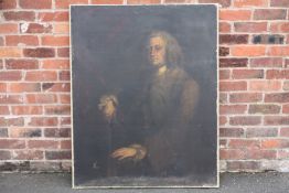 CIRCLE OF ALLAN RAMSAY (1713-1874). Portrait study of seated gentleman, unsigned, oil on canvas,