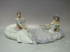 TWO LARGE NAO FIGURES TO INCLUDE 1265 'GRACE', designed by Rafael Lozano, L 34 cm and 1266 'Hope'