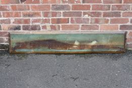 (XIX-XX). Extensive stormy coastal town and harbour scene with boats, unsigned, oil on panel,