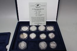 ROYAL AUSTRALIAN MINT - A PART CASED SET OF ELEVEN .999 SILVER COMMEMORATIVE COINS, to include