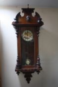 A VIENNA WALLCLOCK, H 104 cm