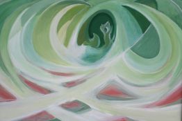 NORMAN CHECKETTS (XX-XXI). British school, abstract composition, unsigned, oil on canvas, framed, 88