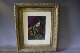 MARC CHAGAL (1887-1985). 'Jeremiah', unsigned, coloured lithograph on paper, from the 1965 edition