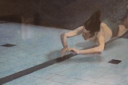 MICHAEL LITTLE (XX). Study of a man swimming underwater, signed and dated 1979 lower right,