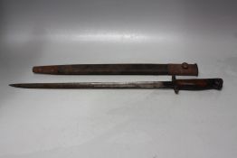 A 1907 PATTERN BAYONET, made by Wilkinson sword, blade L 17