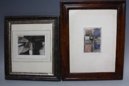 ISLWYN WATKINS (XX). Welsh school, four abstract compositions, unsigned, coloured etching and