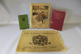 A SELECTION OF MILITARY RELATED VINTAGE / ANTIQUARIAN BOOKS, Royal Armored Corps The Italian