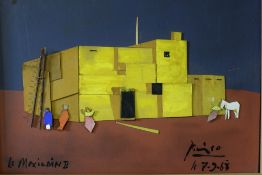 CIRCLE OF PABLO RUIZ PICASSO (1881-1973). Spanish school 'Le Mexicain II', bears signature and dated