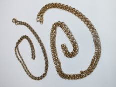 A 9K BELCHER CHAIN, approx weight 30.4g, together with a small hallmarked 9 carat gold rope twist c