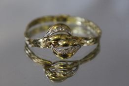 A DIAMOND SET BRACELET, stamped 585, approx weight 18.9g, L 17 cm