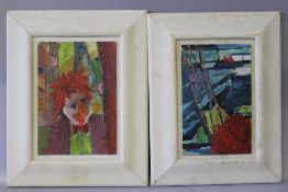 KEN K?; A pair of 20th century impressionist studies 'Which Way Funny Day' and 'Wacching Being