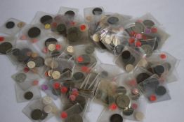 A BOX OF MAINLY MINOR 20TH CENTURY EUROPEAN COINS, to include Irish, Third Reich and Italian