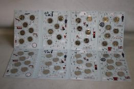 ROYAL MINT (2) A-Z GREAT BRITAIN COIN HUNT SETS, of Alphabet 10p coins (2 sets)