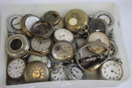 A COLLECTION OF ASSORTED POCKET WATCHES AND PARTS, to include some pair cased examples A/F