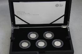 ROYAL MINT, 50 YEARS OF THE 50P SILVER PROOF 5 COIN SET - British Military, In case of issue with