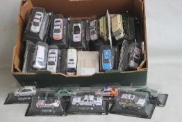 BOXED DIE-CAST 1:43 SCALE EMERGENCY VEHICLE MODELS, mainly police vehicles, some duplicates (31)