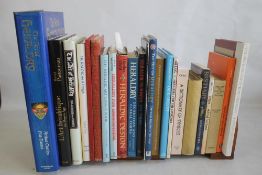 A QUANTITY OF BOOKS ON HERALDIC ART AND DESIGN to include Michel Pastoureau - 