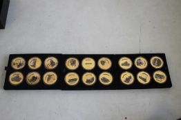 THE FLYING SCOTSMAN, Icon of steam 18 coin set, in box of issue with COA'S.