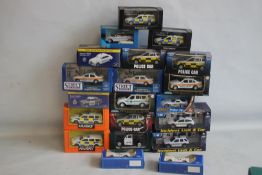 BOXED DIECAST POLICE VEHICLES to include Teama Command Centre Team, Teama Incident Unit & Car, F. E.