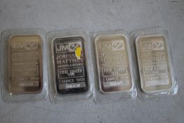JOHNSON MATTHEY 4 1 OZ 999 silver ingots (4).