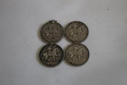 FOUR WWI BRITISH WAR MEDALS (DISCS ONLY) A/F To 184422 SJT A. R.A, 131488 DVR A.W Russell 132523 GNR