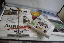 MASSEY FERGUSON VINTAGE ADVERTISING POSTERS, to include 4200 series Tractors, Loctite,etc